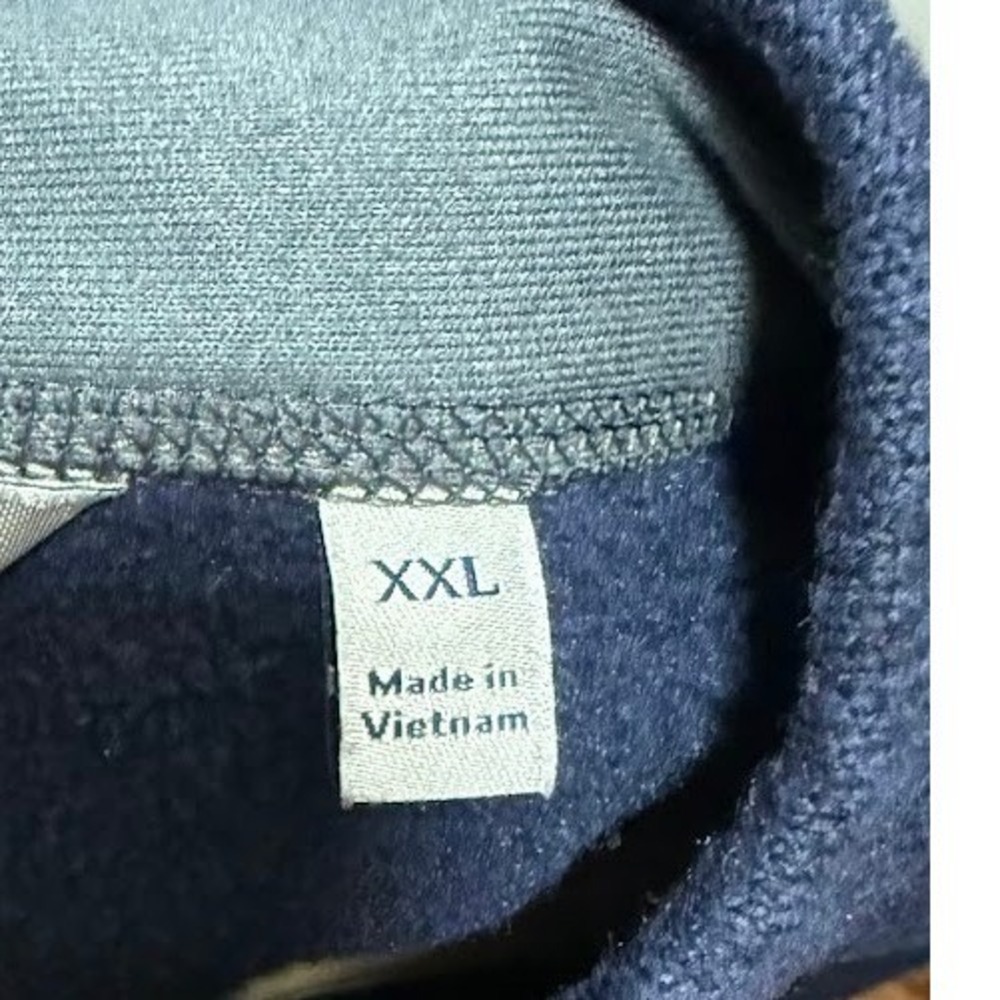 Peter Millar Mens Size XXL Navy Blue 1/4 Zip Polyester Fleece Pullover Sweater - Picture 4 of 7